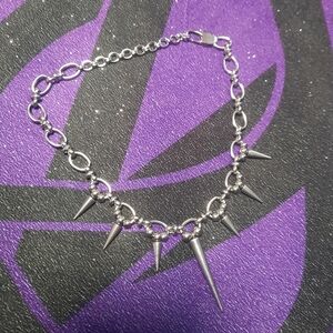 Silver Spike Necklace